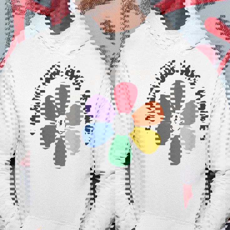 スマイル レインボー ハッピーフェイス 花 Lgbt ゲイ レズビアン プライド 月 パーカー 面白い贈り物