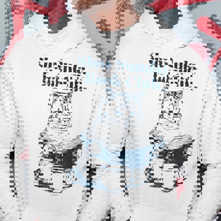 スローサンデーブッククラブ 本好きの猫 パーカー 面白い贈り物