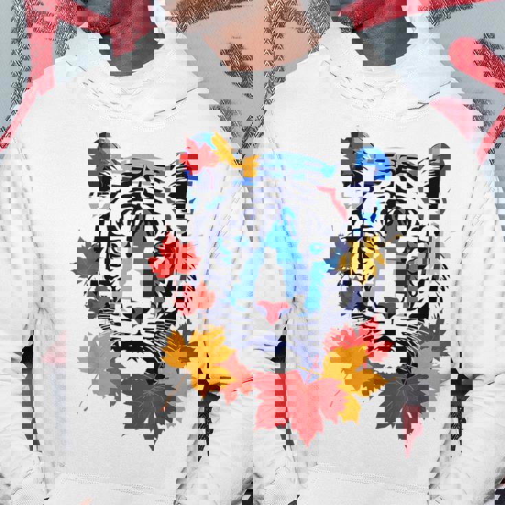 タイガー 動物 自然 動物園 抽象芸術 顔 虎 パーカー 面白い贈り物