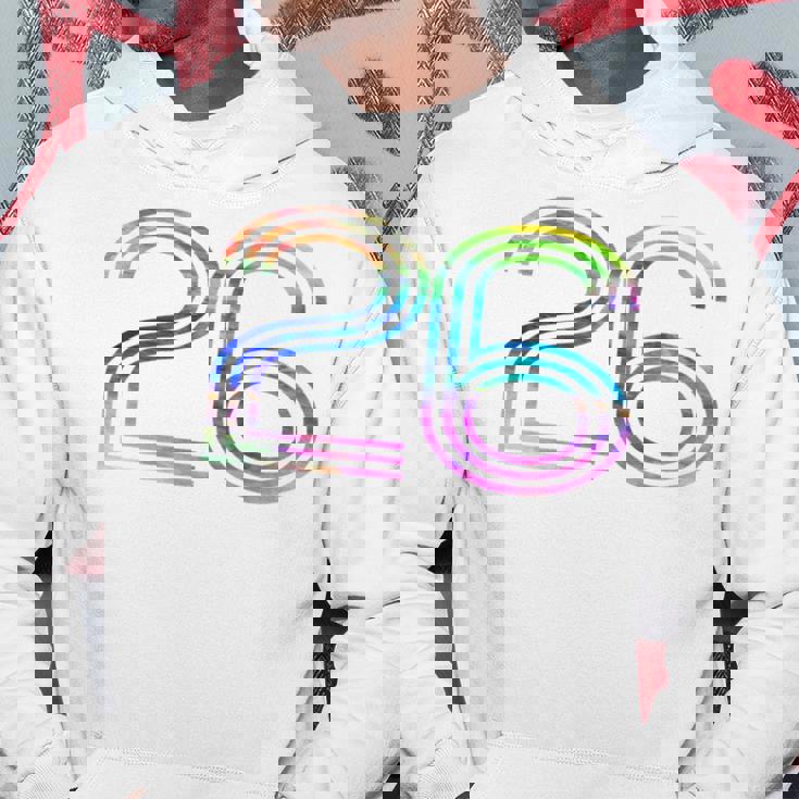 タイダイシャツ ナンバー26 レトロユニフォーム バックプリントジャージ パーカー 面白い贈り物