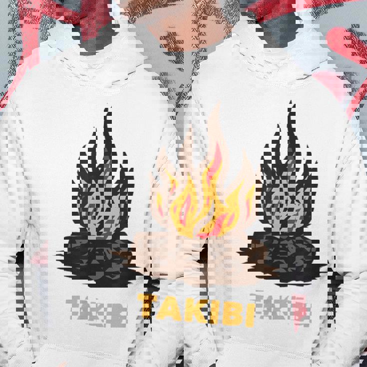 タキビ Takibi 焚き火 たきび キャンプ イラスト かわいい おもしろ キャンプグッズ パーカー 面白い贈り物