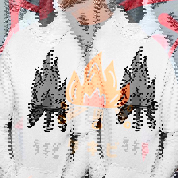 タキビ 焚き火 たきび キャンプ イラスト かわいい おもしろ キャンプグッズ パーカー 面白い贈り物