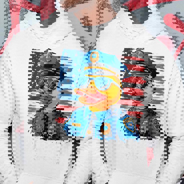 ダックパトロールファニーポリスダック パーカー 面白い贈り物