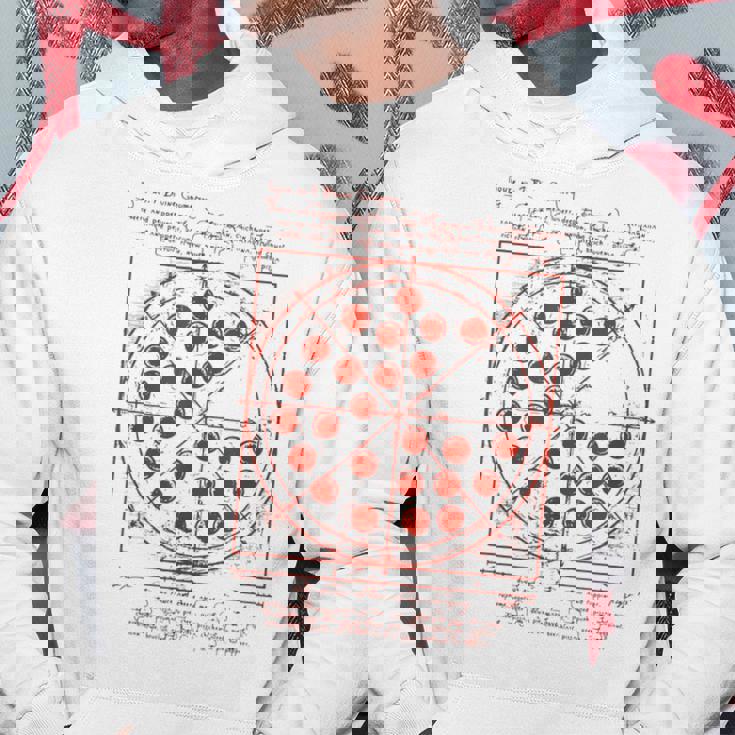 ダヴィンチ・ヴィトルヴィアンマン・ピザ パーカー 面白い贈り物