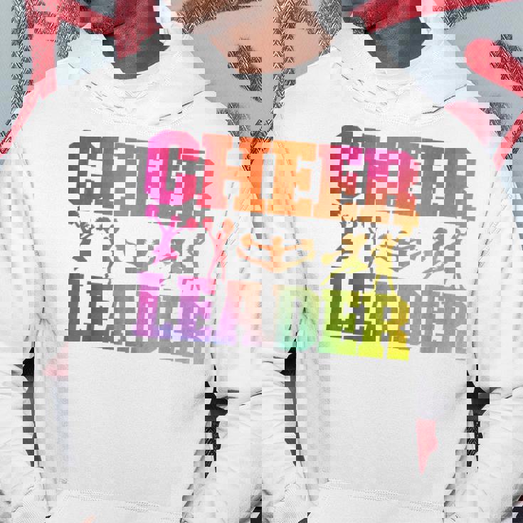 チア チアリーディング 水彩 レインボー チアリーダー パーカー 面白い贈り物