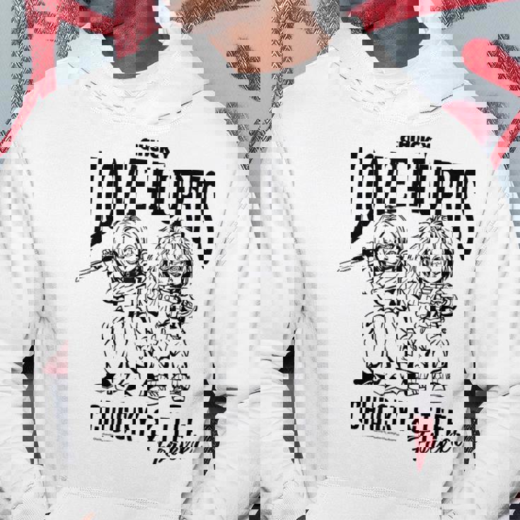 チャッキー＆ティフ・フォーエヴァー・ラブ・ハーツ パーカー 面白い贈り物