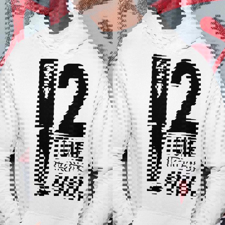 ツートーンスカ音楽チェッカーボード パーカー 面白い贈り物