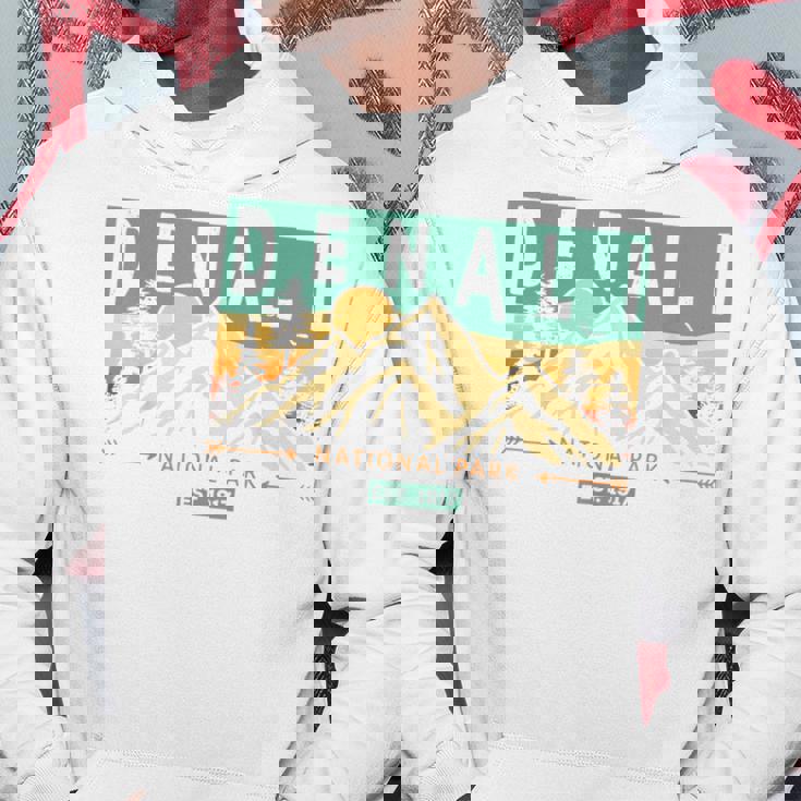 デナリ国立公園 山 自然 レトロ 夕日 ヴィンテージ パーカー 面白い贈り物