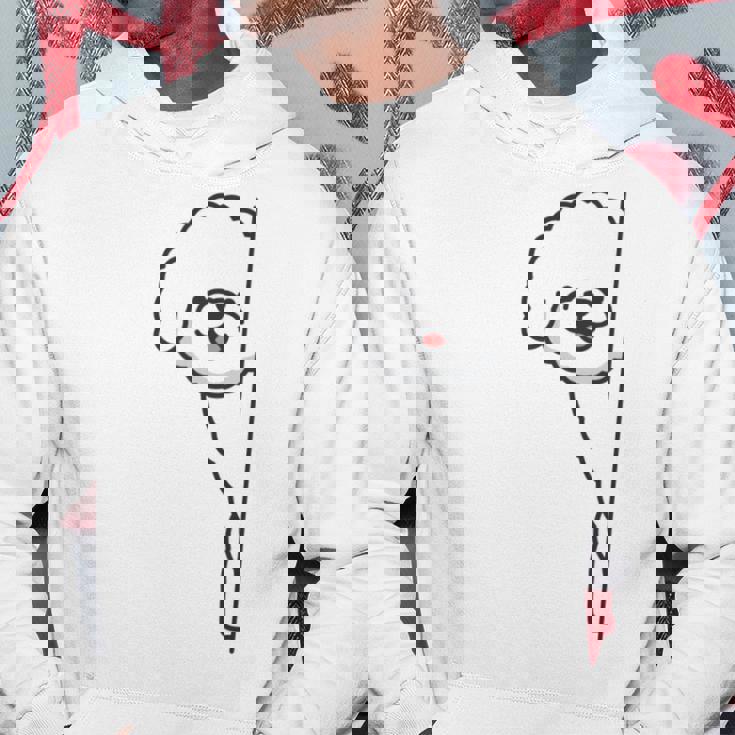 トイプードル 白 隠す 可愛い おもしろ シンプル イラスト 長袖tシャツ パーカー 面白い贈り物