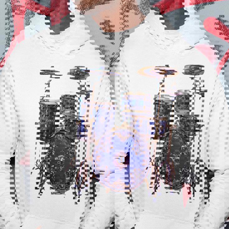 ドラム ドラマー ドラミング ドラム 長袖tシャツ パーカー 面白い贈り物