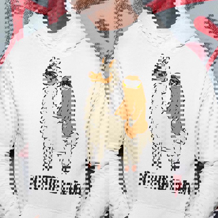 ナマケモノ乗り ラマ ノープルーラマ ラマ パーカー 面白い贈り物