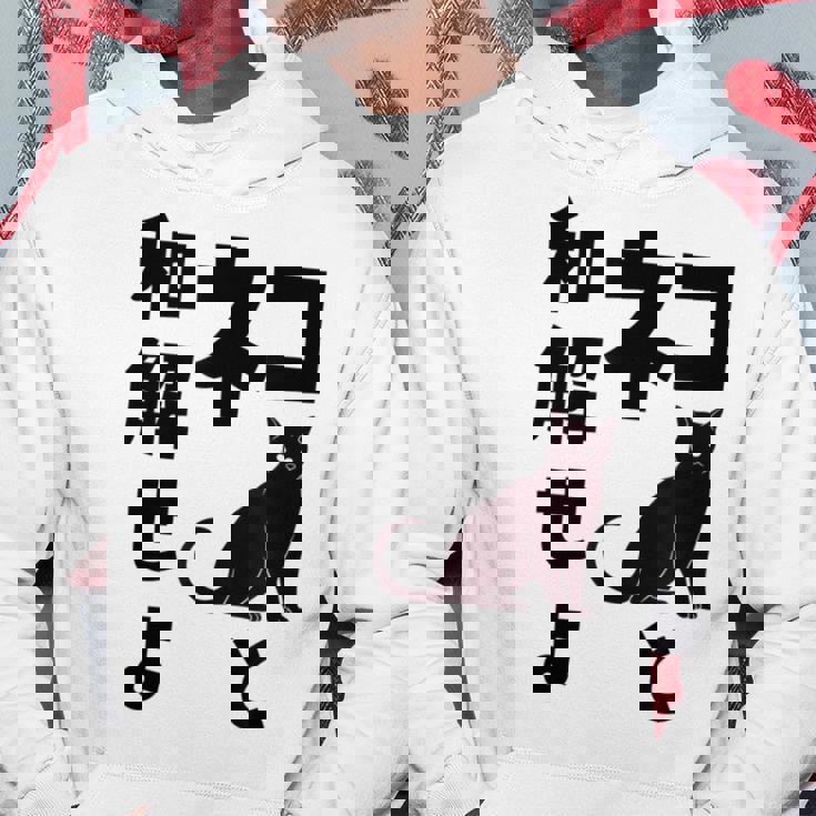 ネコと和解せよ 猫 黒 猫おもしろ パーカー 面白い贈り物