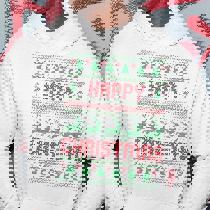 ハッピークリスマス、アグリークリスマス パーカー 面白い贈り物