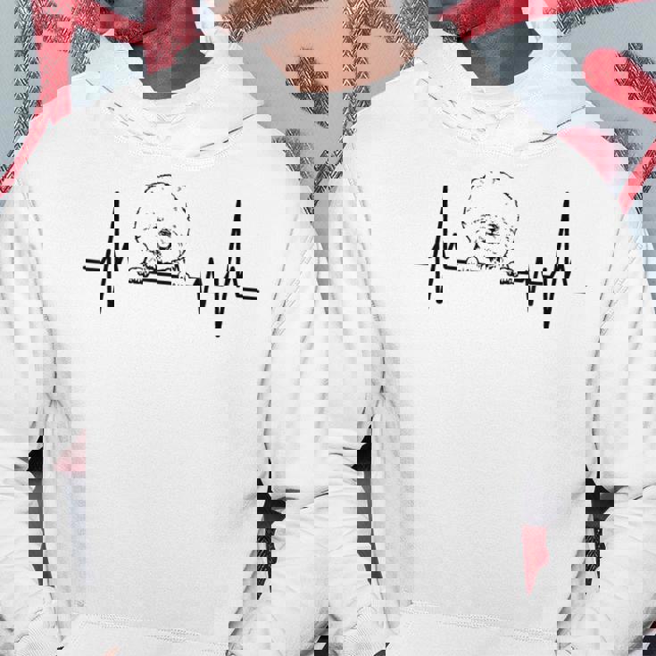 ハートビート ドッグ デザイン ビションフリーゼ パーカー 面白い贈り物