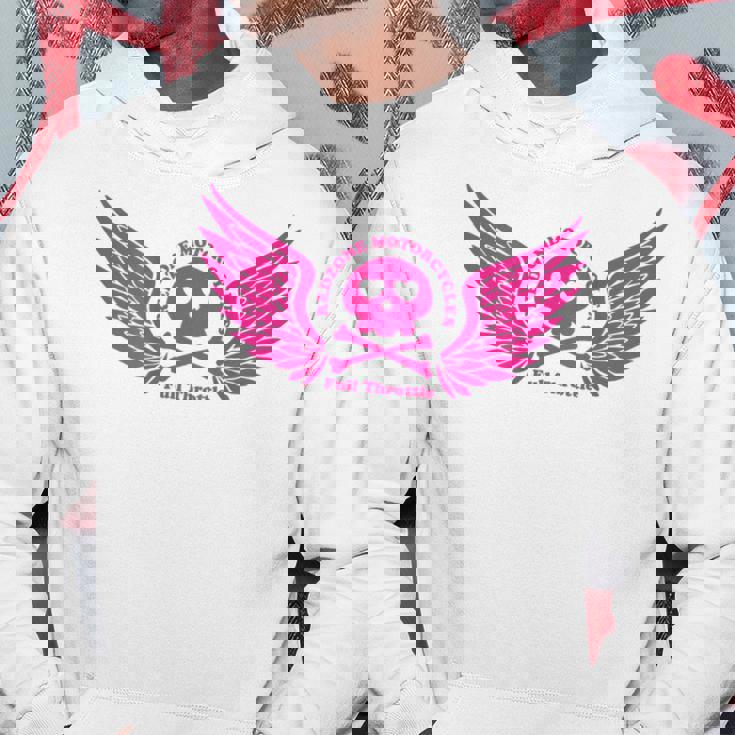 バイク おもしろ ドクロ 可愛い ハート オートバイ 羽ばたく翼 バックプリント 天使 パーカー 面白い贈り物