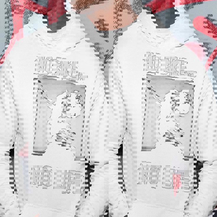 バイク愛好家とバイカーズノーバイクノーライフ背中 パーカー 面白い贈り物