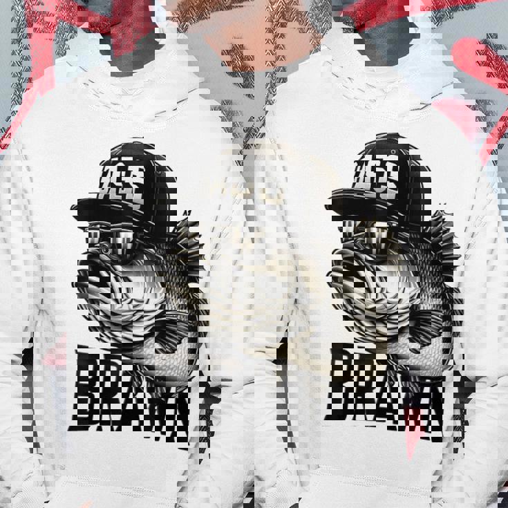 バス釣り クールなグラフィックデザイン 男性 漁師 パーカー 面白い贈り物