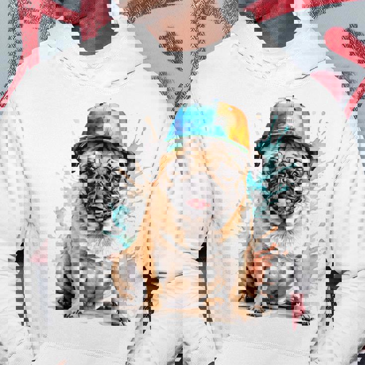 パグ、スナップバック キャップ、犬、カラフル、面白い、動物プリント パーカー 面白い贈り物