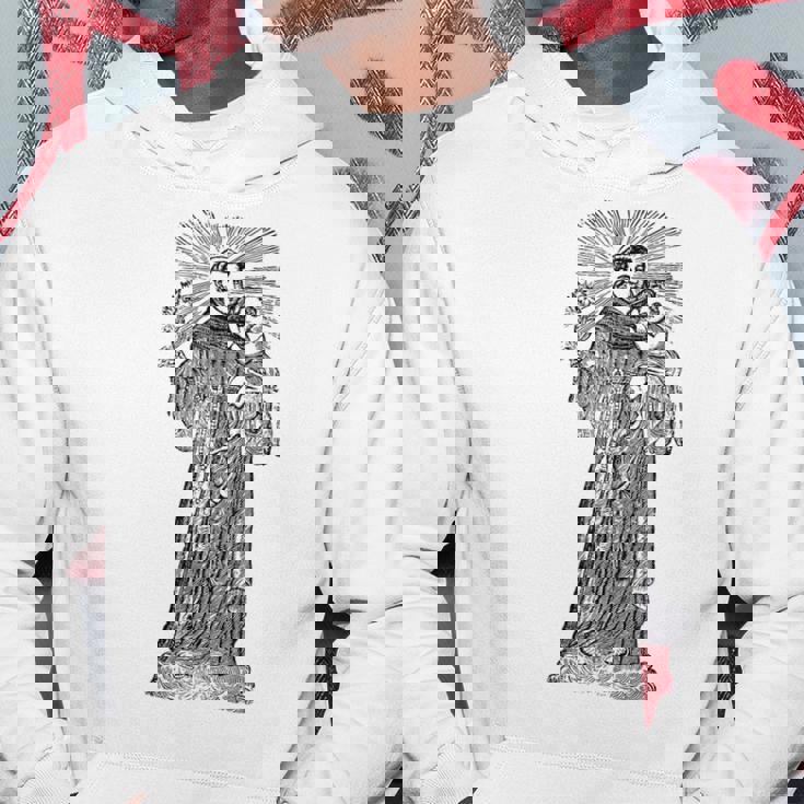 パドヴァの聖アンソニー 赤ちゃん イエス ヴィンテージ カトリック 守護聖人 パーカー 面白い贈り物