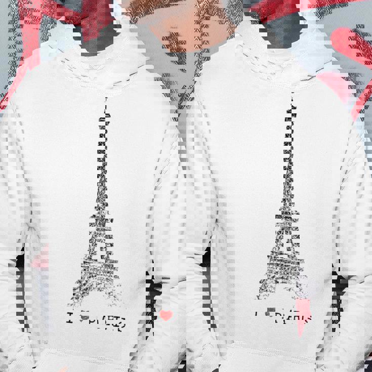 パリ エッフェル塔 ビンテージ スカイライン ラブ フランス ツアー エッフェル I Love Paris パーカー 面白い贈り物