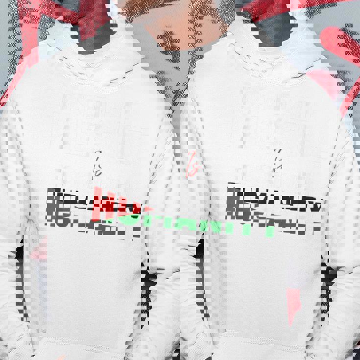 パレスチナと共に立つことは、人類のないガザに立ち向かうこと。 パーカー 面白い贈り物