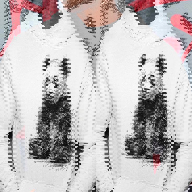 パンダ アニマルプリント グラフィック デッサン アート 絵画 パンダ パーカー 面白い贈り物