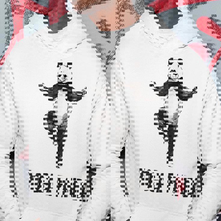 パンダ ヨガポーズ 水墨画 おもしろ 運動 和風 動物 パーカー 面白い贈り物