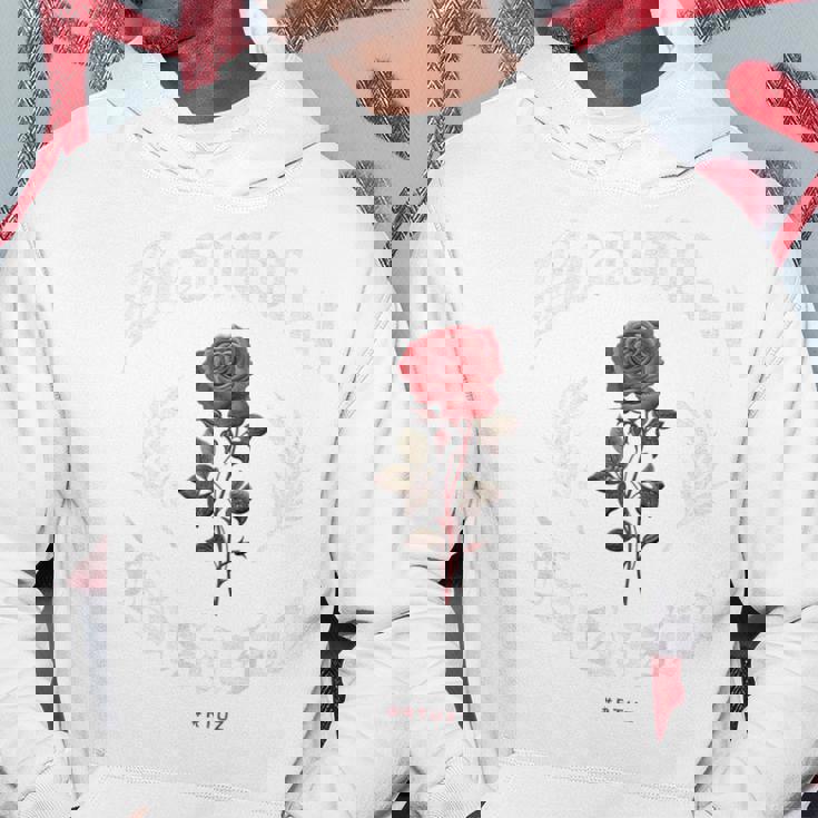 ヒップホップ アーバン ヴィンテージ ヒップスター Y2k バックプリント ストリートウェア ローズ パーカー 面白い贈り物