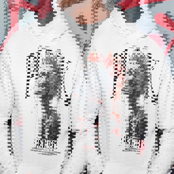 ヒップホップ ヴィンテージ エッジの効いた Y2k バックプリント ストリートウェア パンク スカル パーカー 面白い贈り物