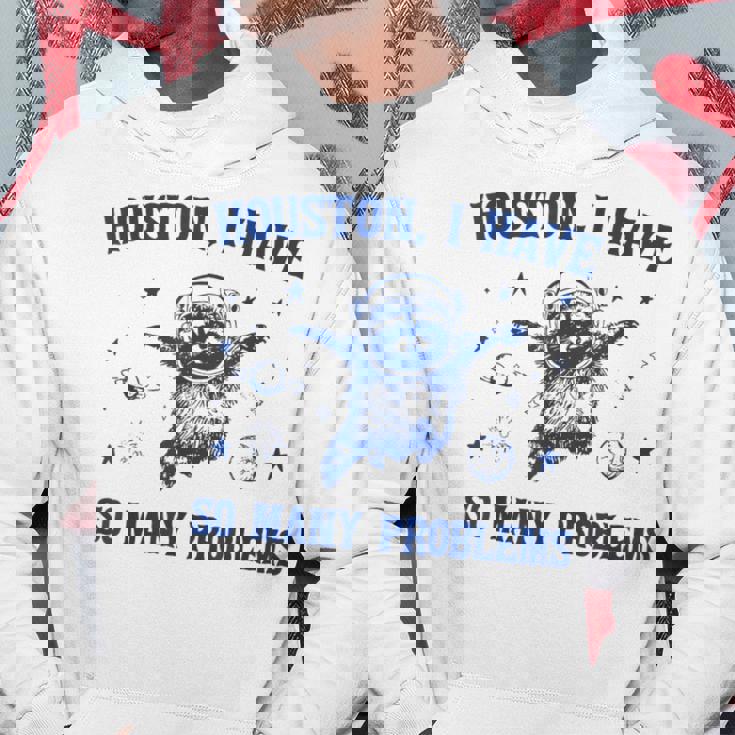 ヒューストン色んな問題を抱えてるおもしろいアライグマ パーカー 面白い贈り物