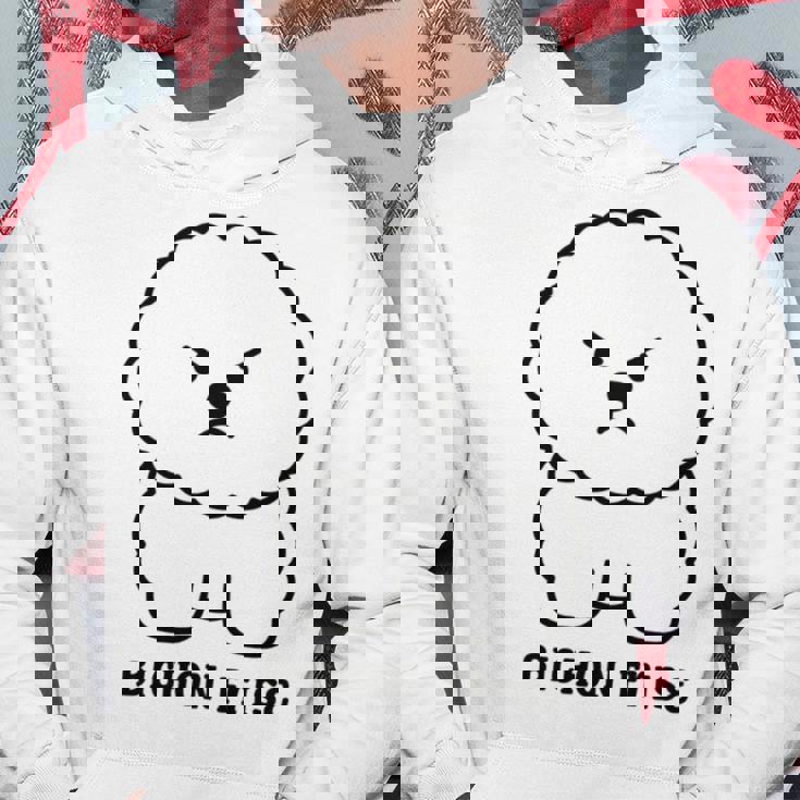 ビションフリーゼ 犬 怒る かわいい おもしろ イラスト シンプル 簡単 Bichon Frise 長袖tシャツ パーカー 面白い贈り物