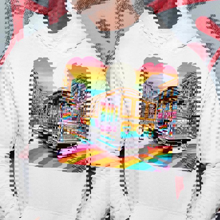 ビンテージ サンフランシスコ ケーブルカーf カストロ カリフォルニア Lgbtq 長袖tシャツ パーカー 面白い贈り物