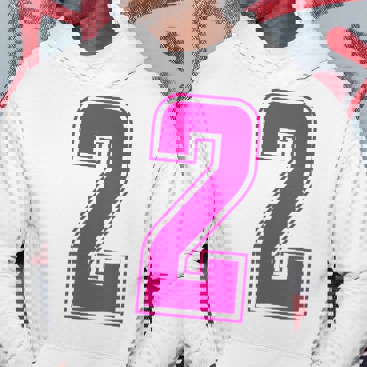 ピンク色背番号 2 チーム短大スポーツピンク色背番号付きユニフォーム パーカー 面白い贈り物