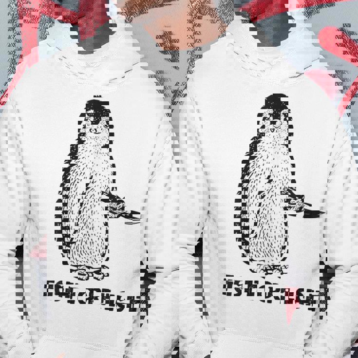 ファイト・オア・フライト・ファニー・ペンギン・パンク パーカー 面白い贈り物