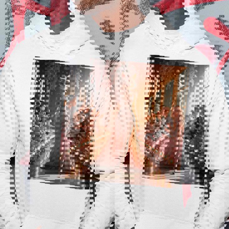 ファンタジー表彰台 美しい猫 長袖tシャツ パーカー 面白い贈り物