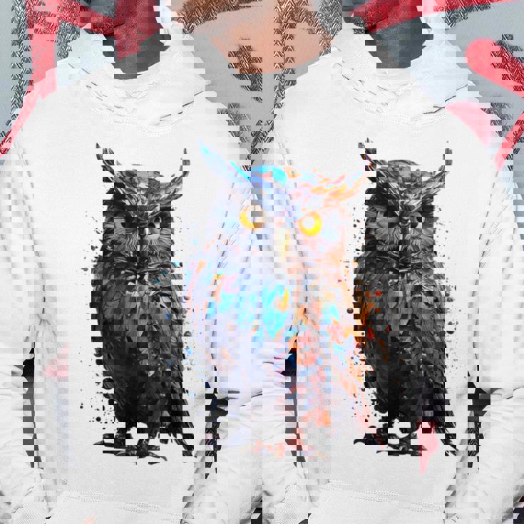 フクロウ アートワーク 動物 フクロウ パーカー 面白い贈り物