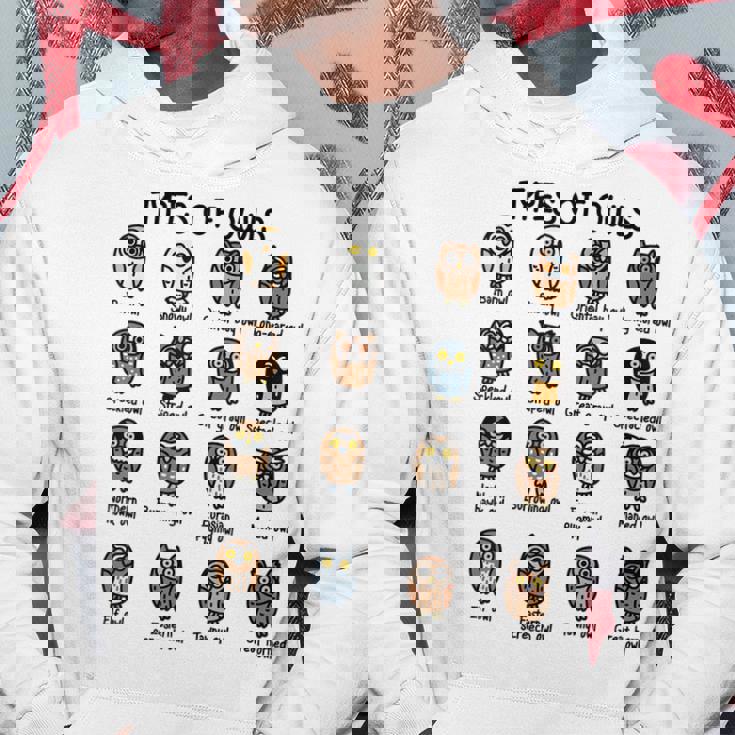 フクロウのコレクションタイプ かわいいフクロウ愛好家向け パーカー 面白い贈り物