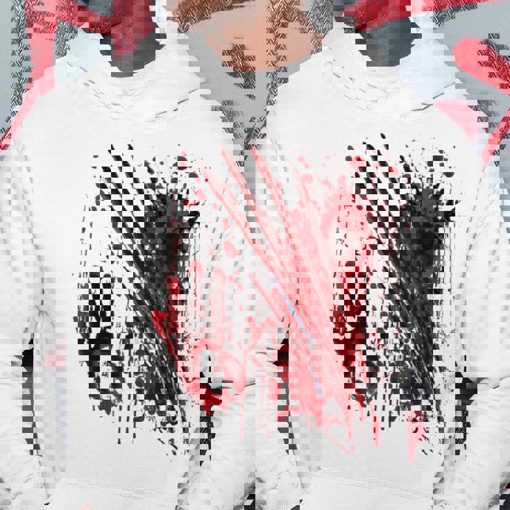 ブラッドシャツ ブラッディスプラッター ハロウィン 血 ステンド グラフィック パーカー 面白い贈り物