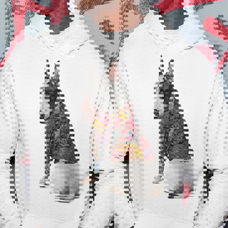 ブルテリア犬 日本龍 タトゥー入り イレズミ パーカー 面白い贈り物