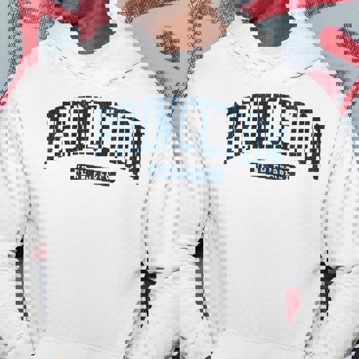 プリンストン ニュージャージー Nj カレッジ大学スタイル ブルー 長袖tシャツ パーカー 面白い贈り物