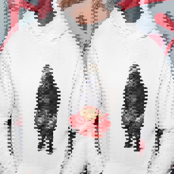 ボクシング チャンピオン ゴリラ ボクサーファイター パーカー 面白い贈り物