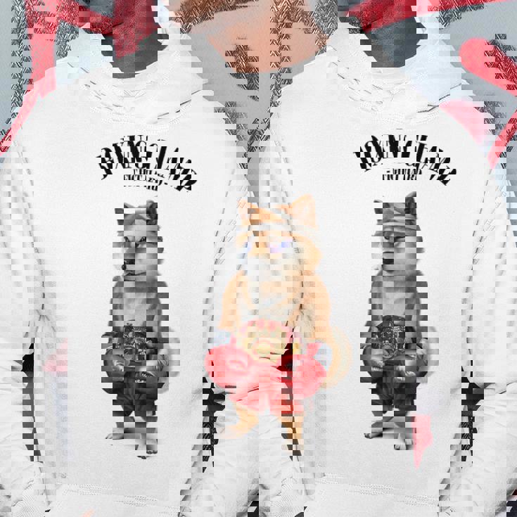 ボクシングチャンピオン 柴犬ファイター パーカー 面白い贈り物