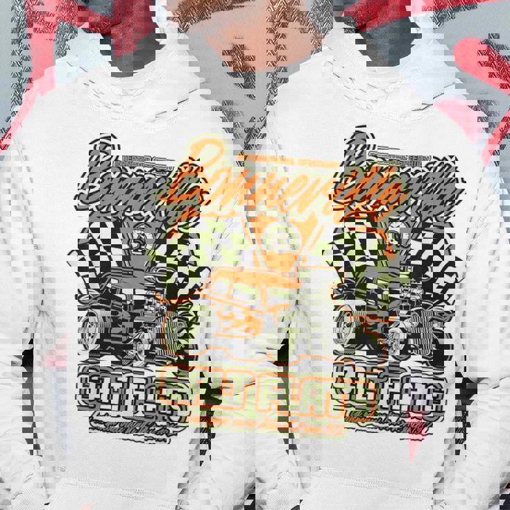 ボンネビル ソルト フラッツ ヴィンテージ レトロ ホットロッド レースカー パーカー 面白い贈り物