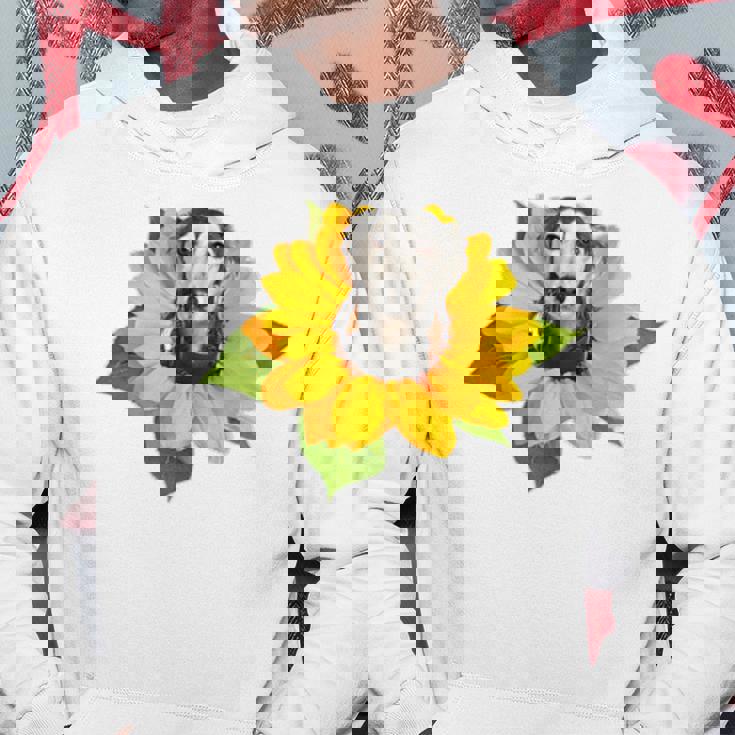 ポケットの中の犬 花 サルーキ パーカー 面白い贈り物