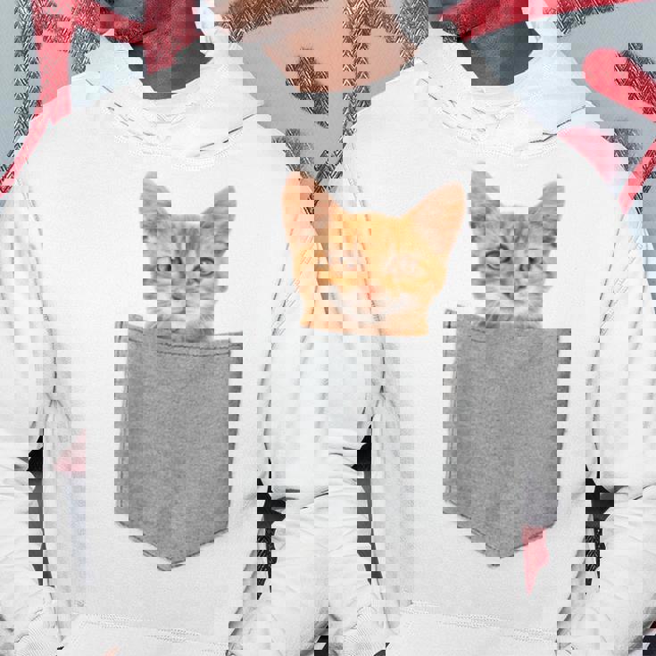 ポケットの中の猫ポケットキャット猫好き ねこ好き ネコ好きニャー猫 猫の飼い主 心電図 おもしろ 可愛い ねこ ネコ 猫 長袖tシャツ パーカー 面白い贈り物