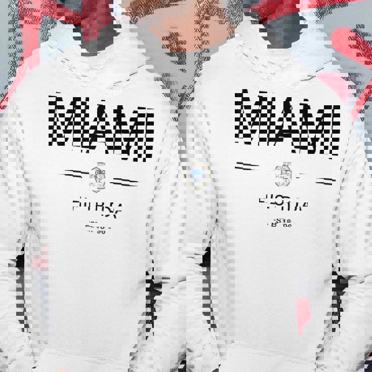 マイアミ フロリダ マイアミ旅行 ヴィンテージ マイアミ フロリダ ギフト パーカー 面白い贈り物