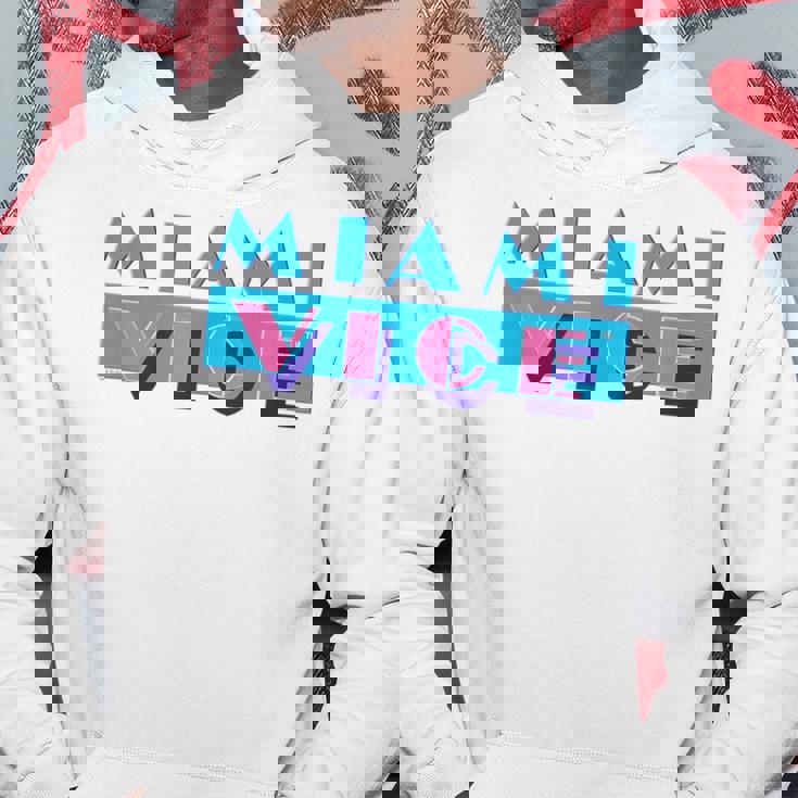 マイアミバイスのロゴ パーカー 面白い贈り物