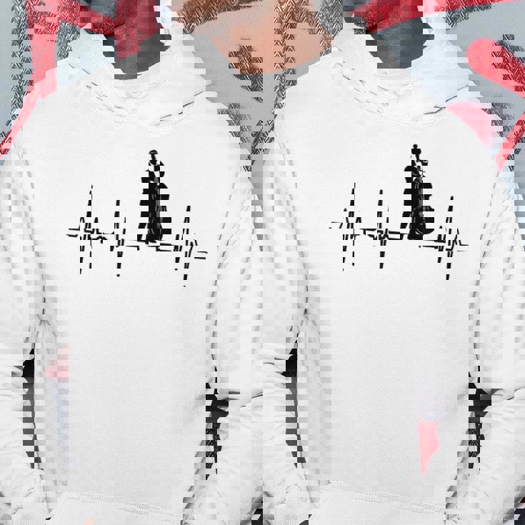 マイ・ハート・ビーツ・フォー・コントラバス・ハートビート パーカー 面白い贈り物