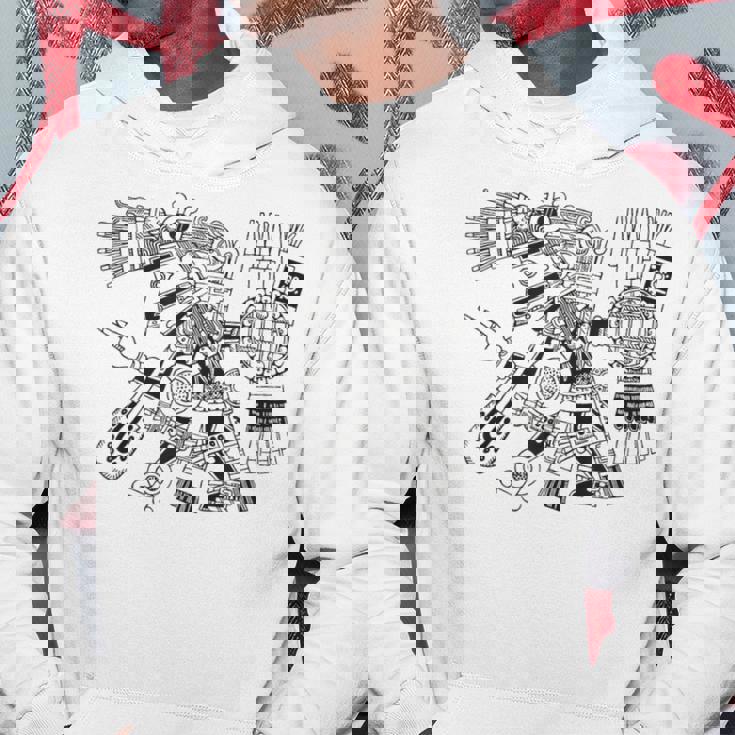 マヤの守護神テスカトリポカの戦士アステカインディアンメキシコ パーカー 面白い贈り物