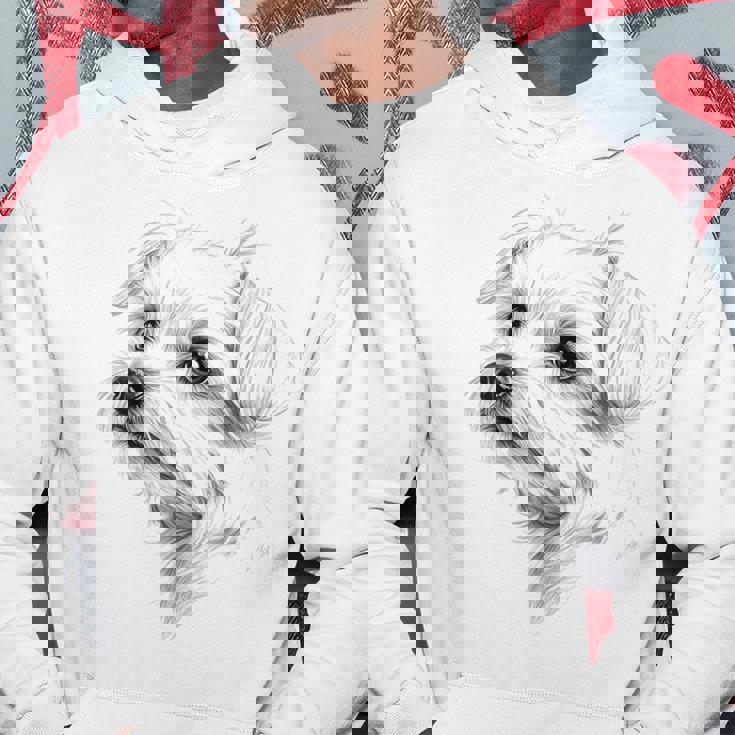 マルチーズ 犬 グラフィック ペット アートワーク マルチーズ パーカー 面白い贈り物